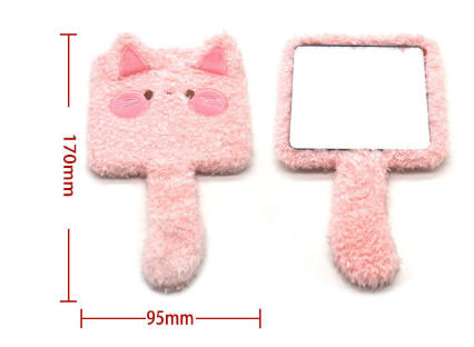 กระจกด้ามจับ,กระจกพกพา,กระจกด้ามจับขนตุ๊กตา,กระจกผลิตตามแบบ,ขั้นต่ำ500ชิ้น