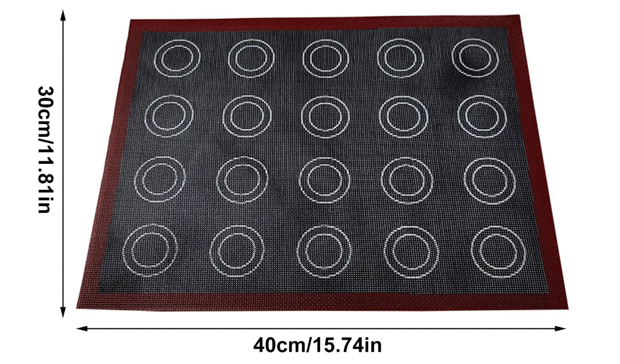 Silicone Baking Mat 2 sided pattern 1 pc. แผ่นรองอบซิลิโคน 2 in 1 ขนาด 30 x 40 cm. (12-8052)