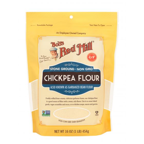 Bob's Red Mill's Gluten Free Chickpea Flour (Garbanzo Bean Flour) แป้งถั่วลูกไก่ 454 g. (01-8256)