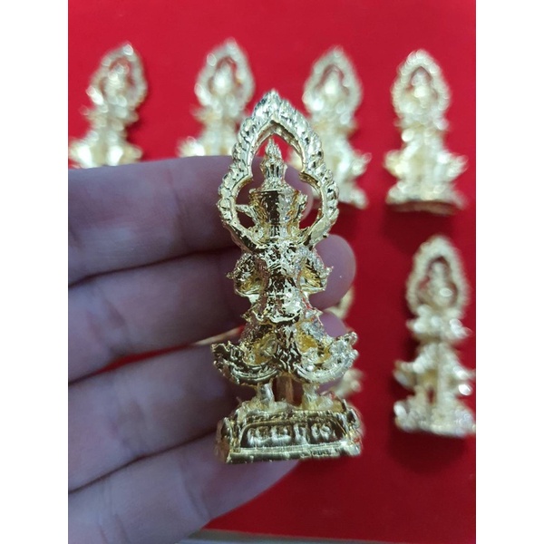 ท้าวเวสสุวรรณ เนื้อตะกั่วชุบทอง สูง2นิ้ว