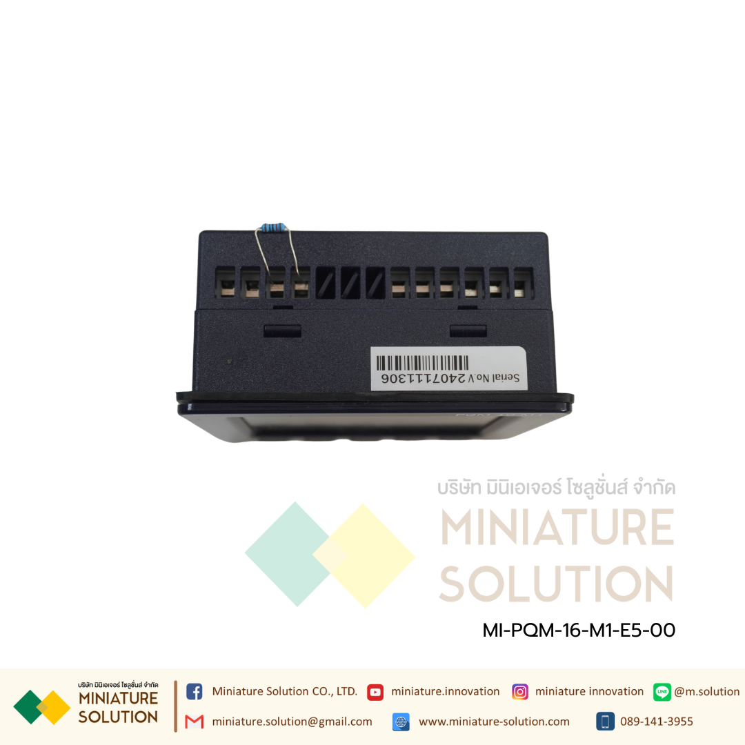 PQM-16-M1 Multifunction Meter with LCD display & RS-485 MODBUS CT input : 3Ø Voltage Input : 3Ø3W/4W ,1Ø2W Pulse Output RS-485 MODBUS LCD 8+4+4+4 Digit With Import -Export KWh , KVArh & Individual THD Multispan