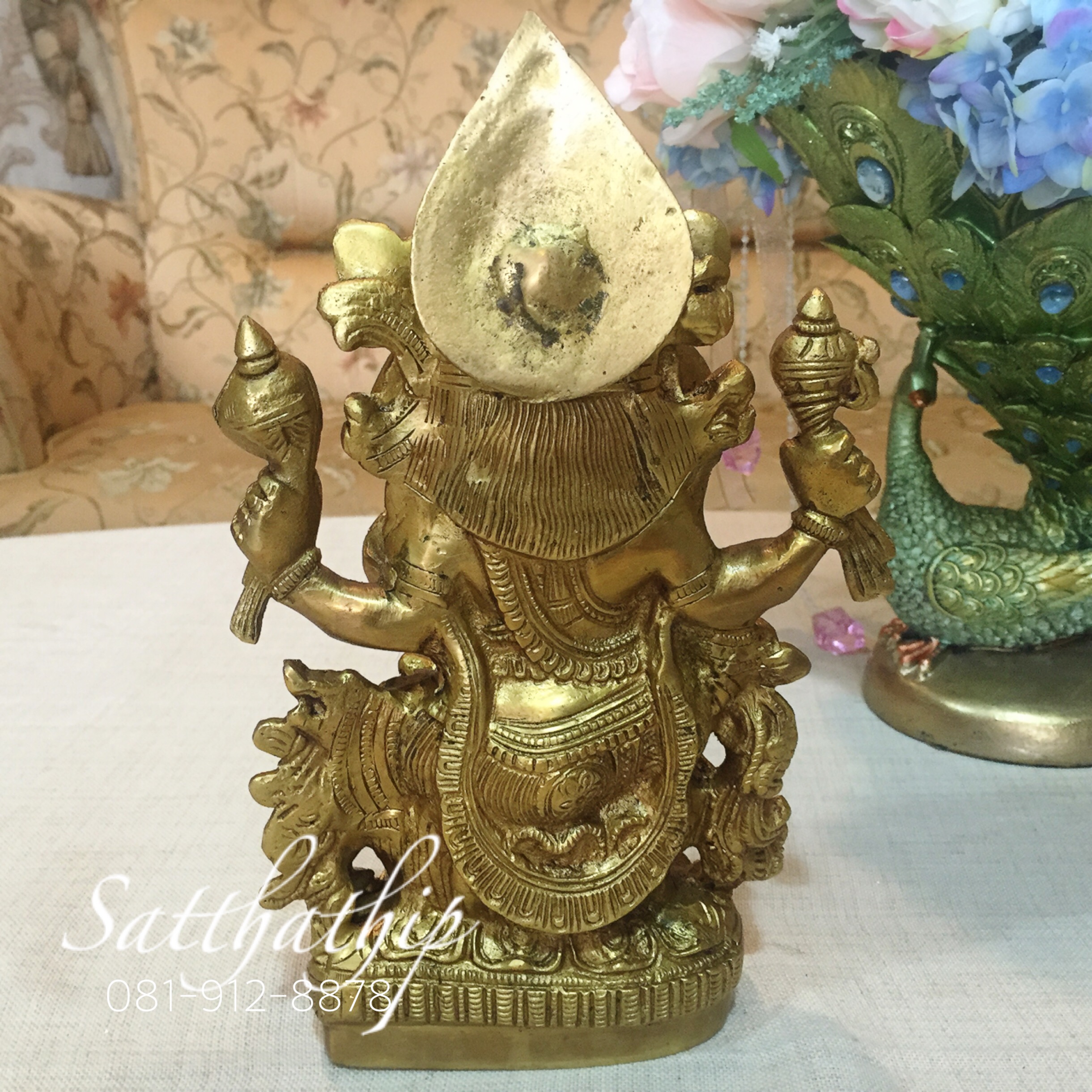 พระพิฆเณศ ปางสัมปทายะคเณศ (ทองเหลือง) ผลิตและนำเข้าจากอินเดีย - Ganesha: Lord of Success