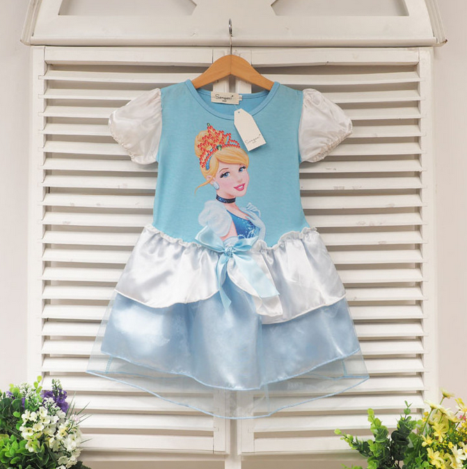 ชุดกระโปรงเด็กหญิง ชุดเจ้าหญิง Cinderella(พร้อมส่ง) รหัสสินค้า Cin 001 Size 110 120 130 140 150