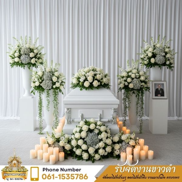 พวงหรีด & โต๊ะลงชื่อ