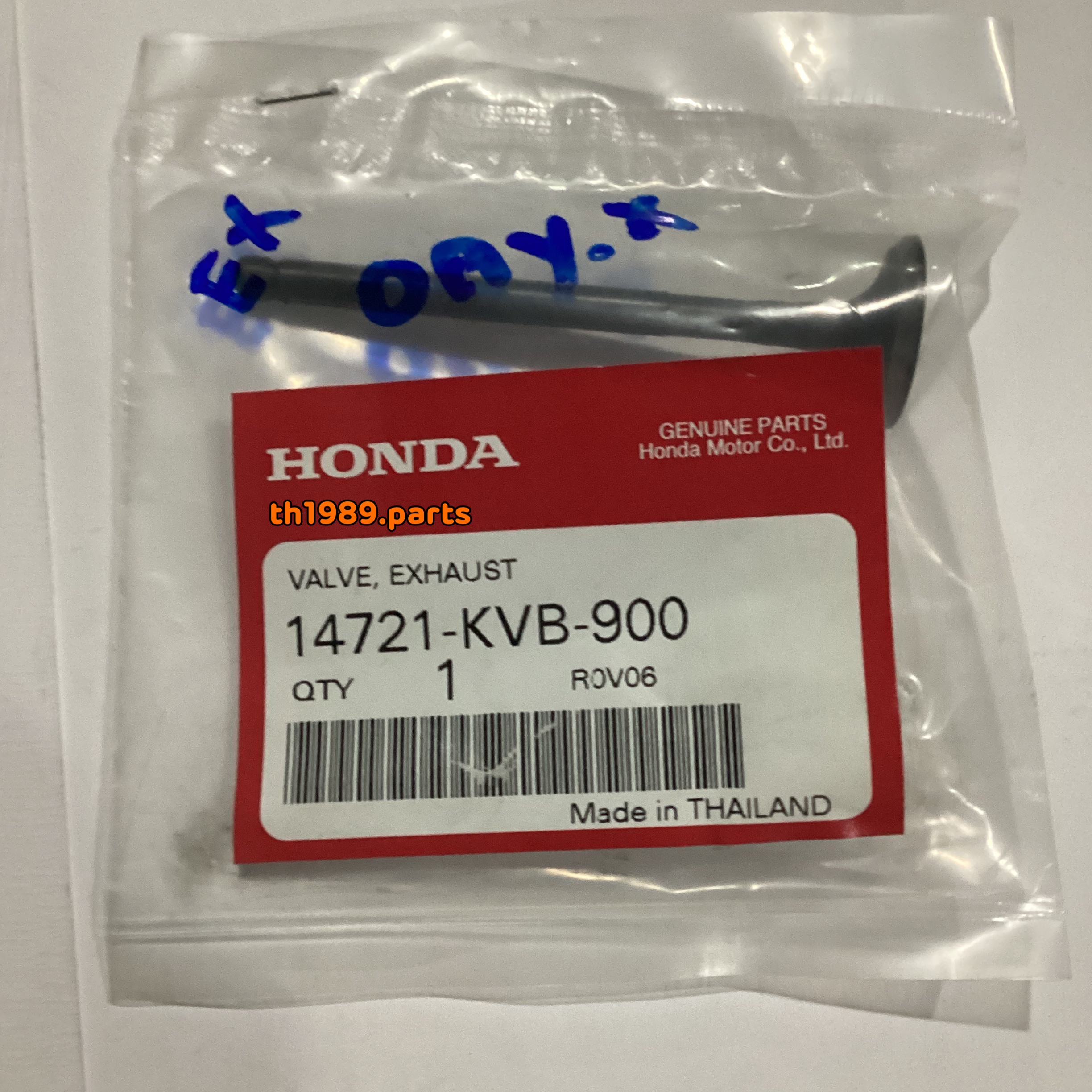 14721-KVB-900 วาล์วไอเสีย CLICK 2006 , AIRBLADE 2006-2007 อะไหล่แท้ HONDA