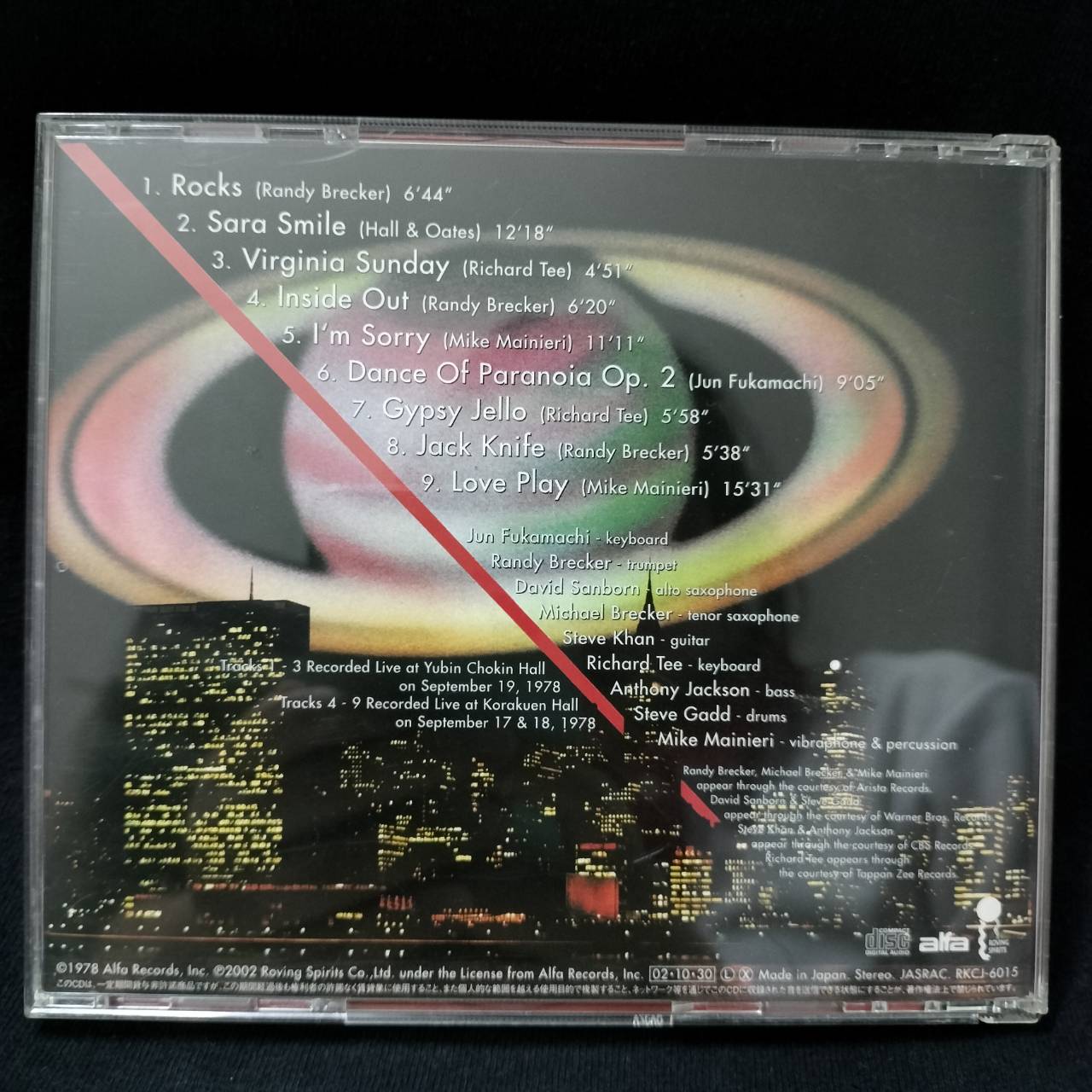 Jun Fukamachi & The New York All Stars – Live / JAPAN / แผ่นดี