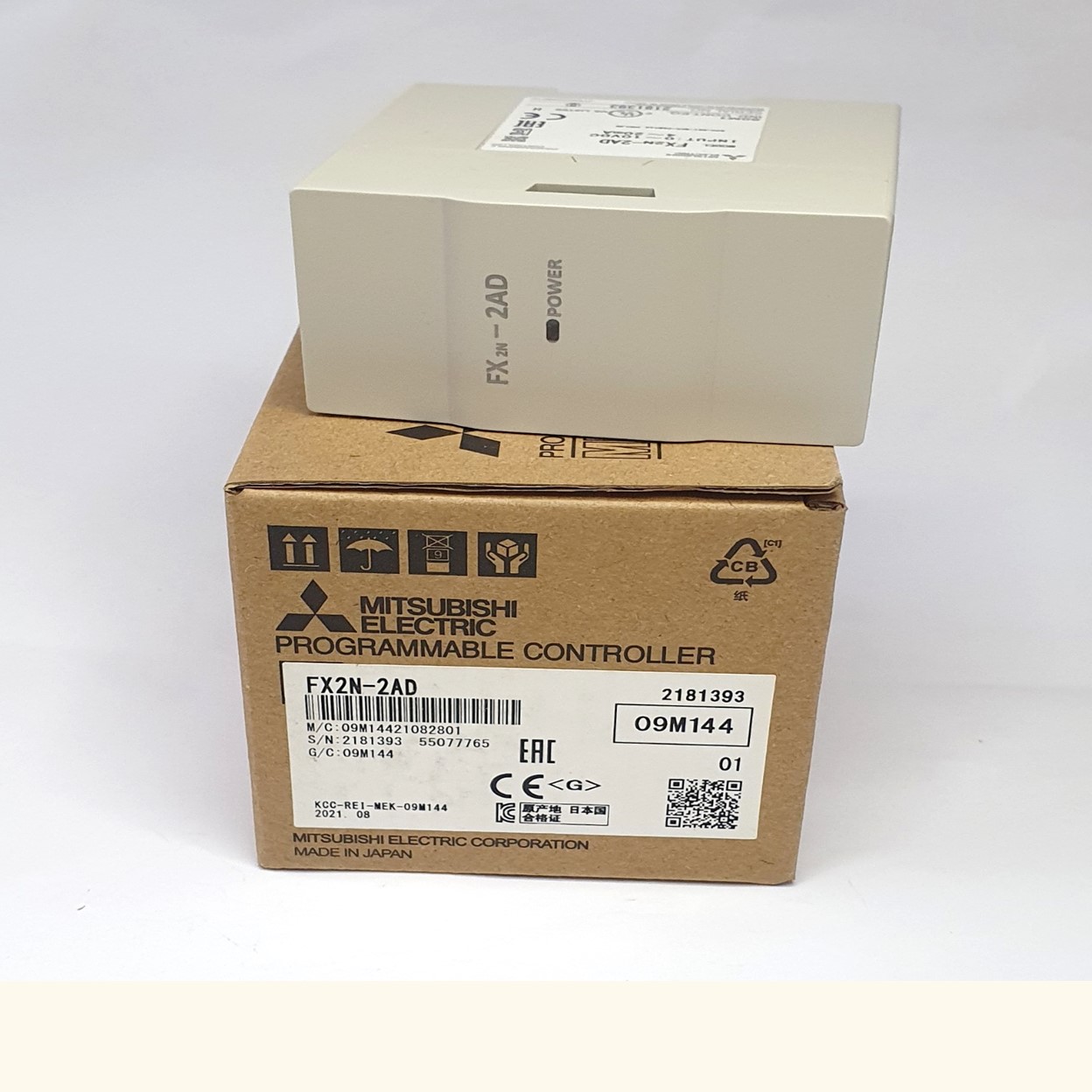 PLC Mitsu รุ่น FX2N-2AD, Analog Input, 2 Input FX2N-2AD สามารถเชื่อมต่อกับ FX0N, FX1N, FX2N, FX2NC, FX3G, FX3GC, FX3U และซีรีส์ FX3UC Made in China (FX2N-2AD)