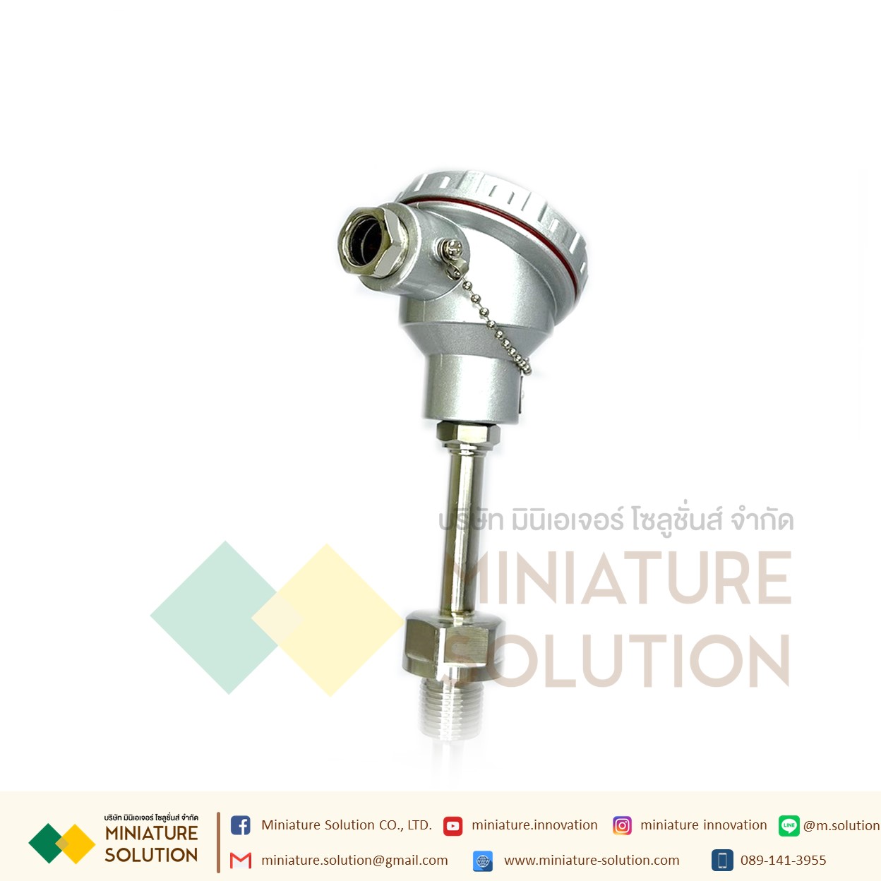 PCT200 เซนเซอร์วัดค่าอุณหภูมิภายในท่อเกลียว สัญญาณ Analog 4-20mA WZP-230 Integrated temperature transmitter Pt100 ℃ 4-20mA temperature sensor (PCT200)(-50-100C)