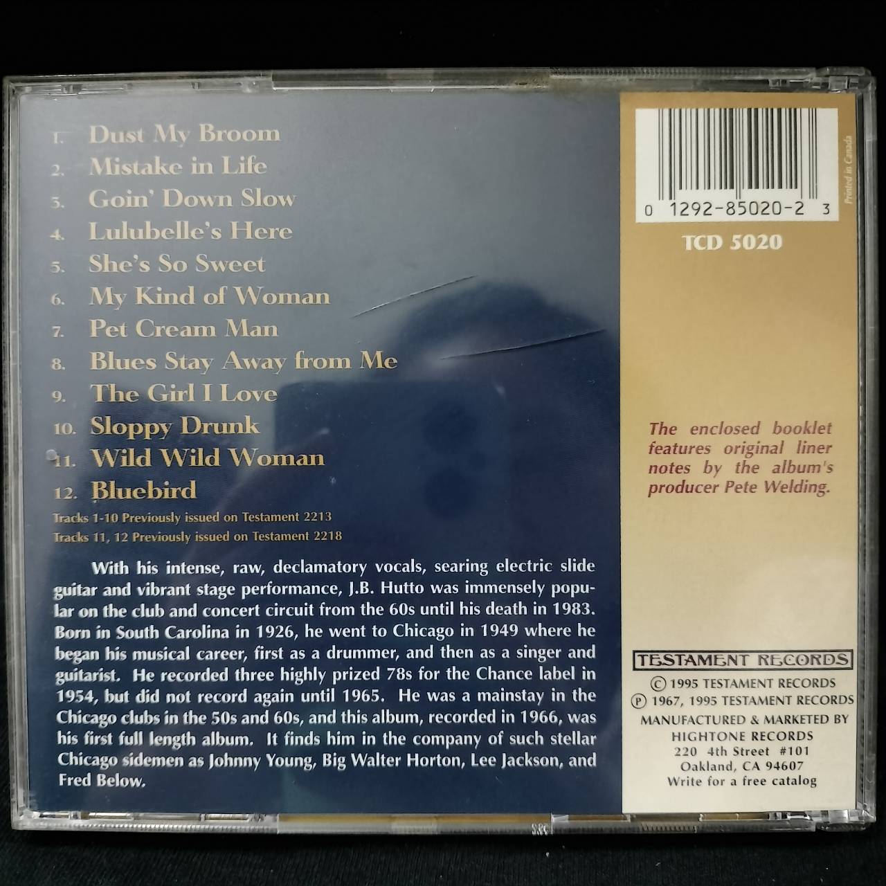 J.B. Hutto & The Hawks – Masters Of Modern Blues / USA / แผ่นสวย