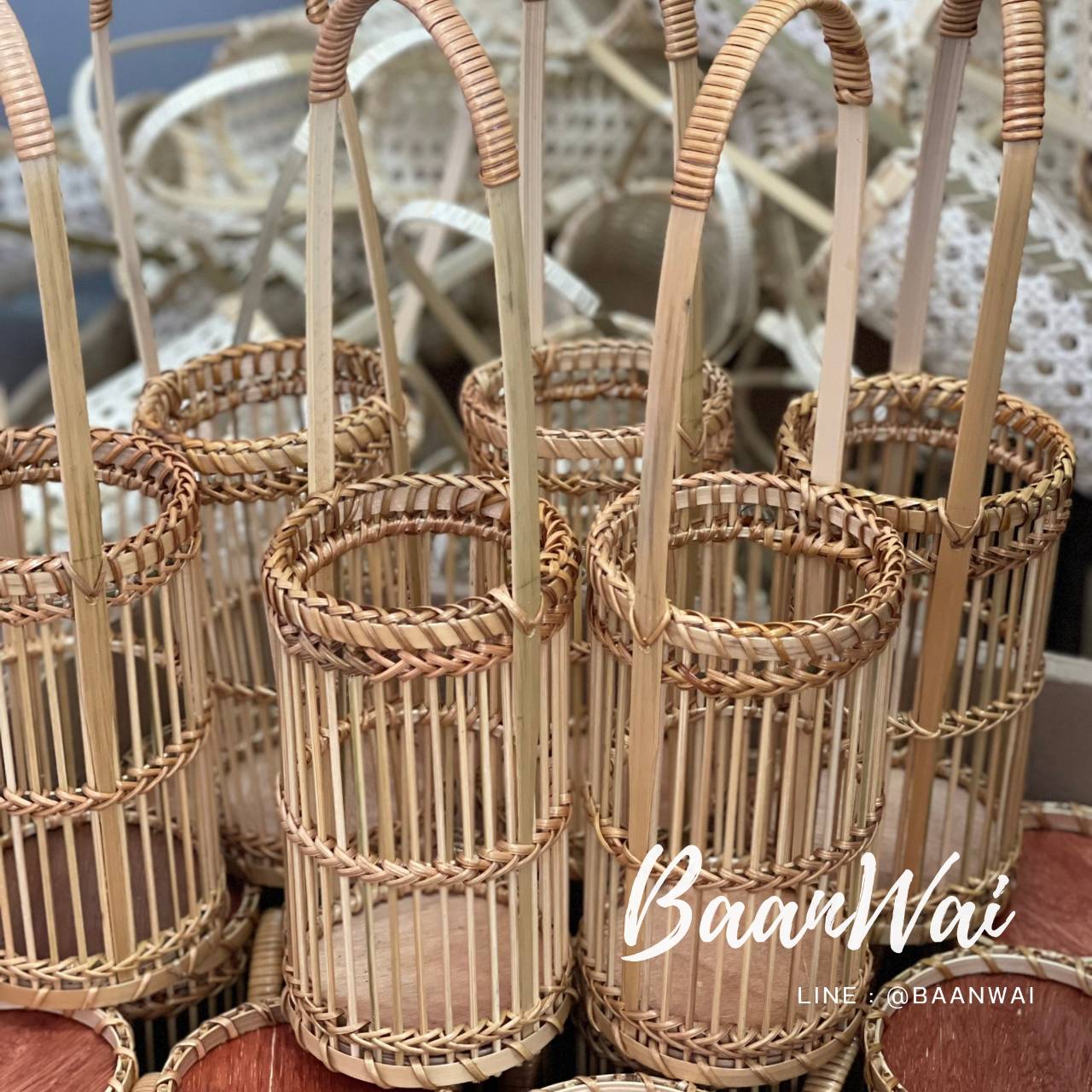 ตะกร้าไวน์ หวายแท้