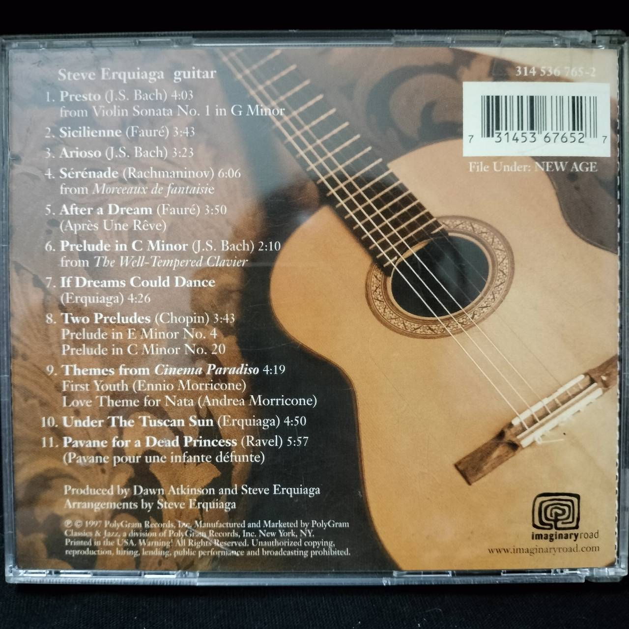 Steve Erquiaga – Café Paradiso (A Contemporary Collection Of Preludes And Dreams) / USA / แผ่นดี