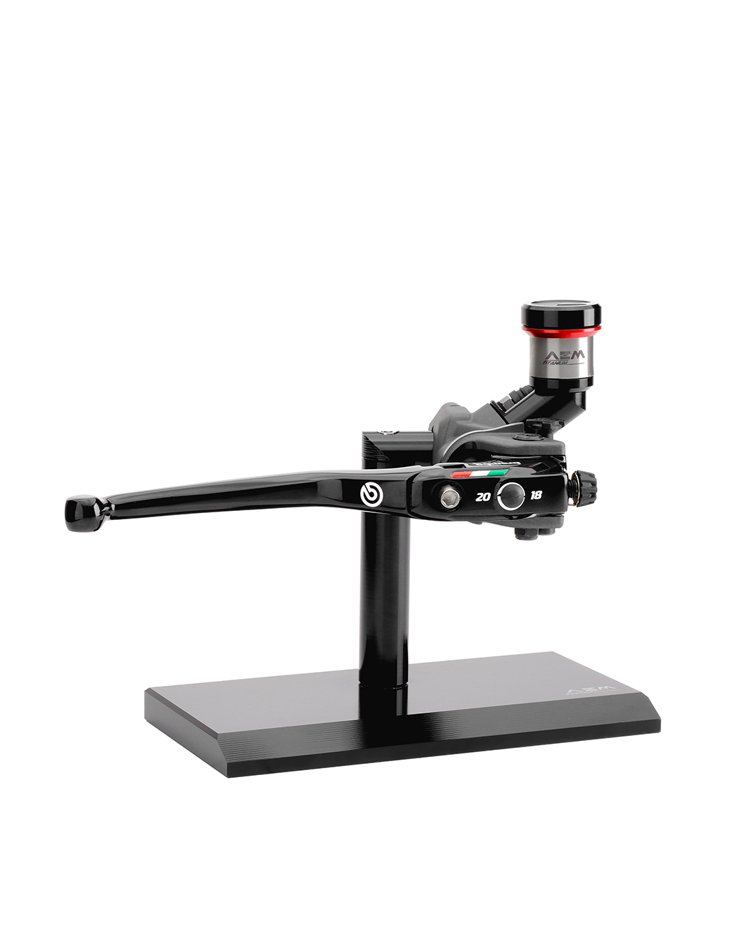 กระปุกน้ำมันเบรค AEM Factory ไทเทเนียม สำหรับปั๊ม Brembo corsa corta / RR แบบไม่ต้องใช้ขาจับ ราคาต่อข้าง