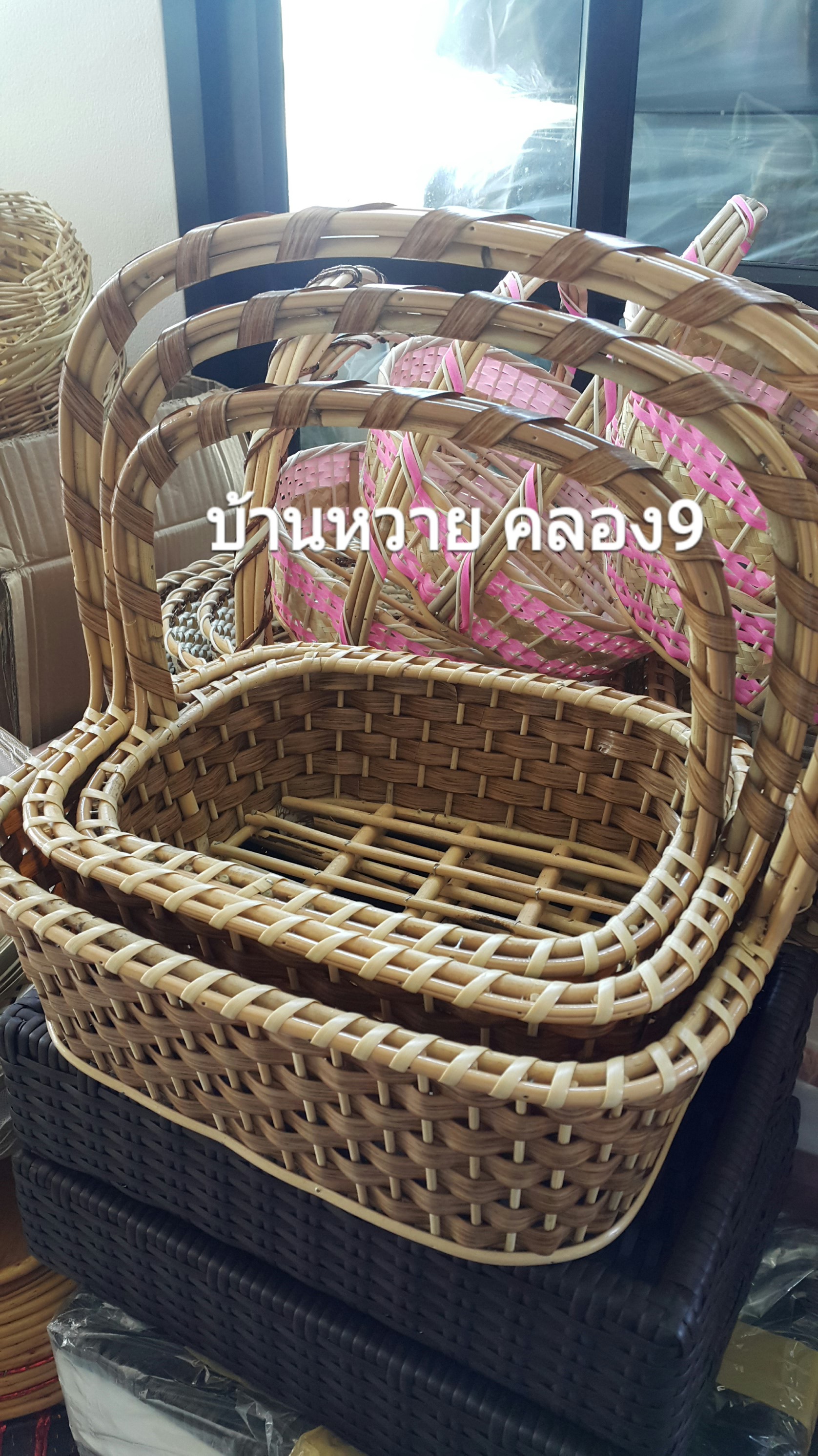 กระเช้า Code-003 หวายเทียม