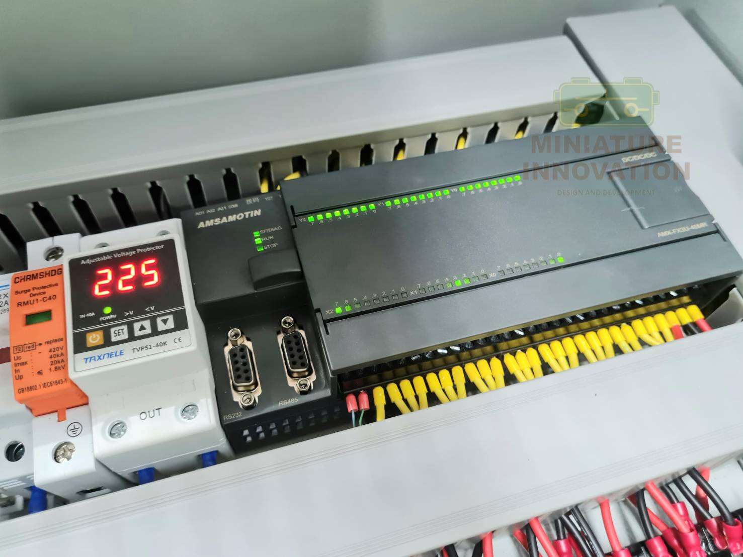 AMX FX3U-48MR for Mitsubish MELSEC Series FX3U PLC Amsamotion RS485 RS232 Relay Transistor 2AI/1AO 24DI/24DO MODBUS Analog Controller USB-SC09-FX Programming Cable