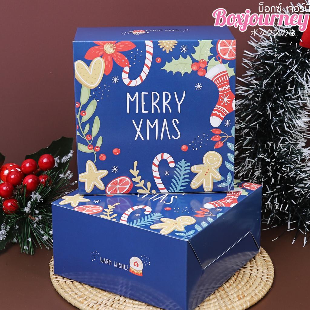 กล่อง Snack Box เล็ก ลาย X' Mas Charming ห่อ 20 ใบ กว้าง 12.7 x ยาว 12.7 x สูง 6.5 ซม. (09-8229)
