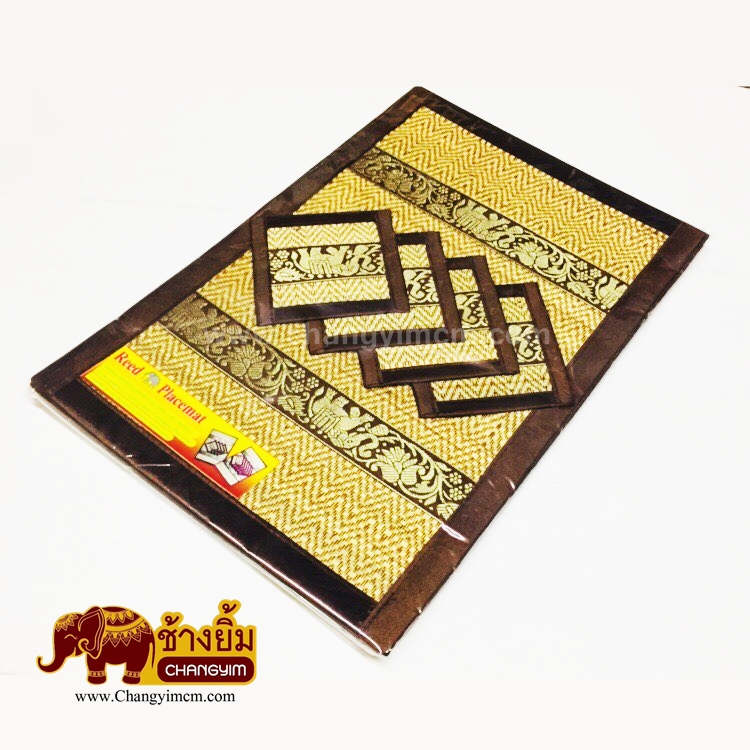 ชุดแผ่นรองจานเสื่อทอ ( 4 แผ่น )