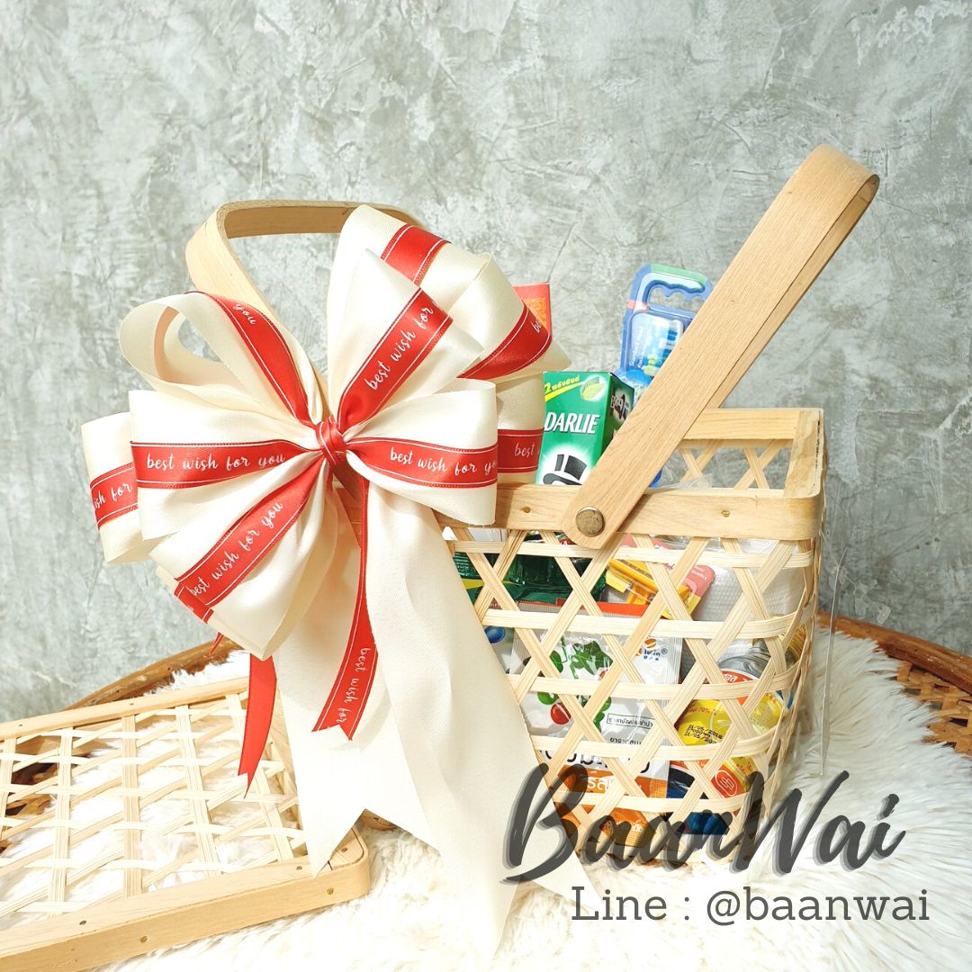 ชะลอมกระปุก ชะลอมปิ่นโตไม้ไผ่ ขนาด 8*7 นิ้ว