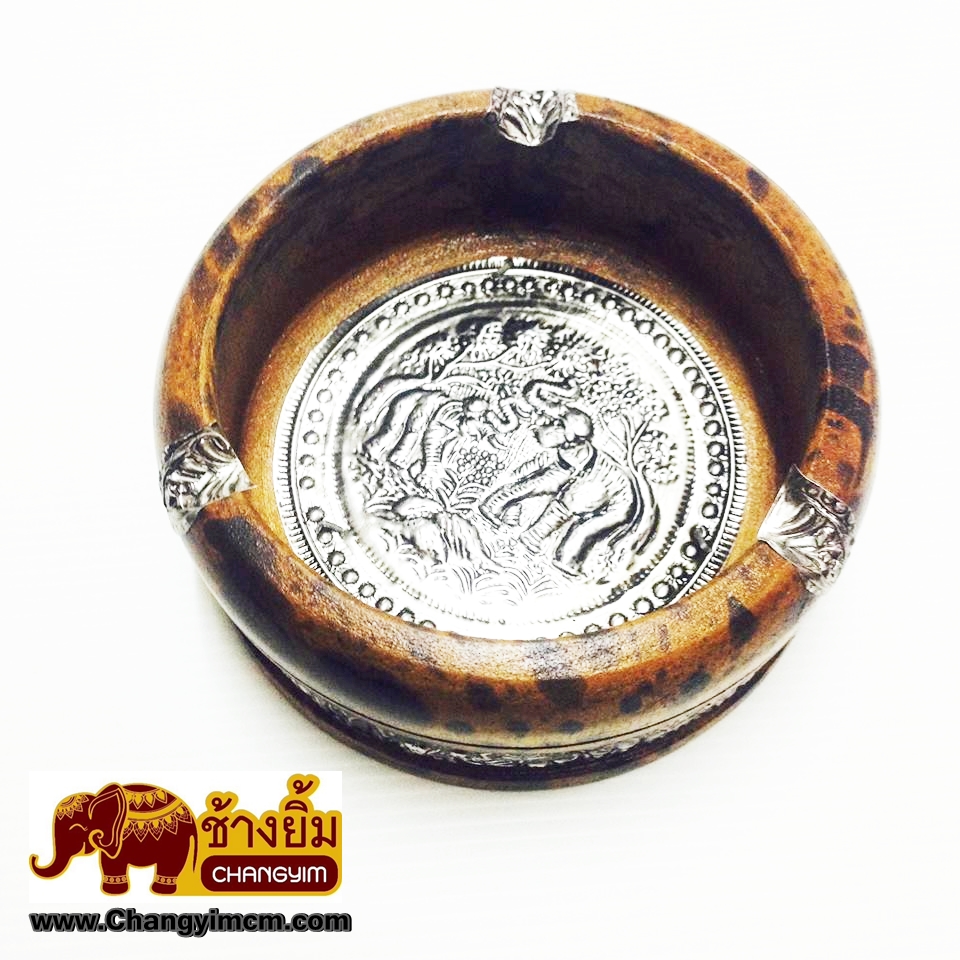 ที่เขี่ยบุหรี่ 5 " ( สีน้ำตาลลายน้ำ )