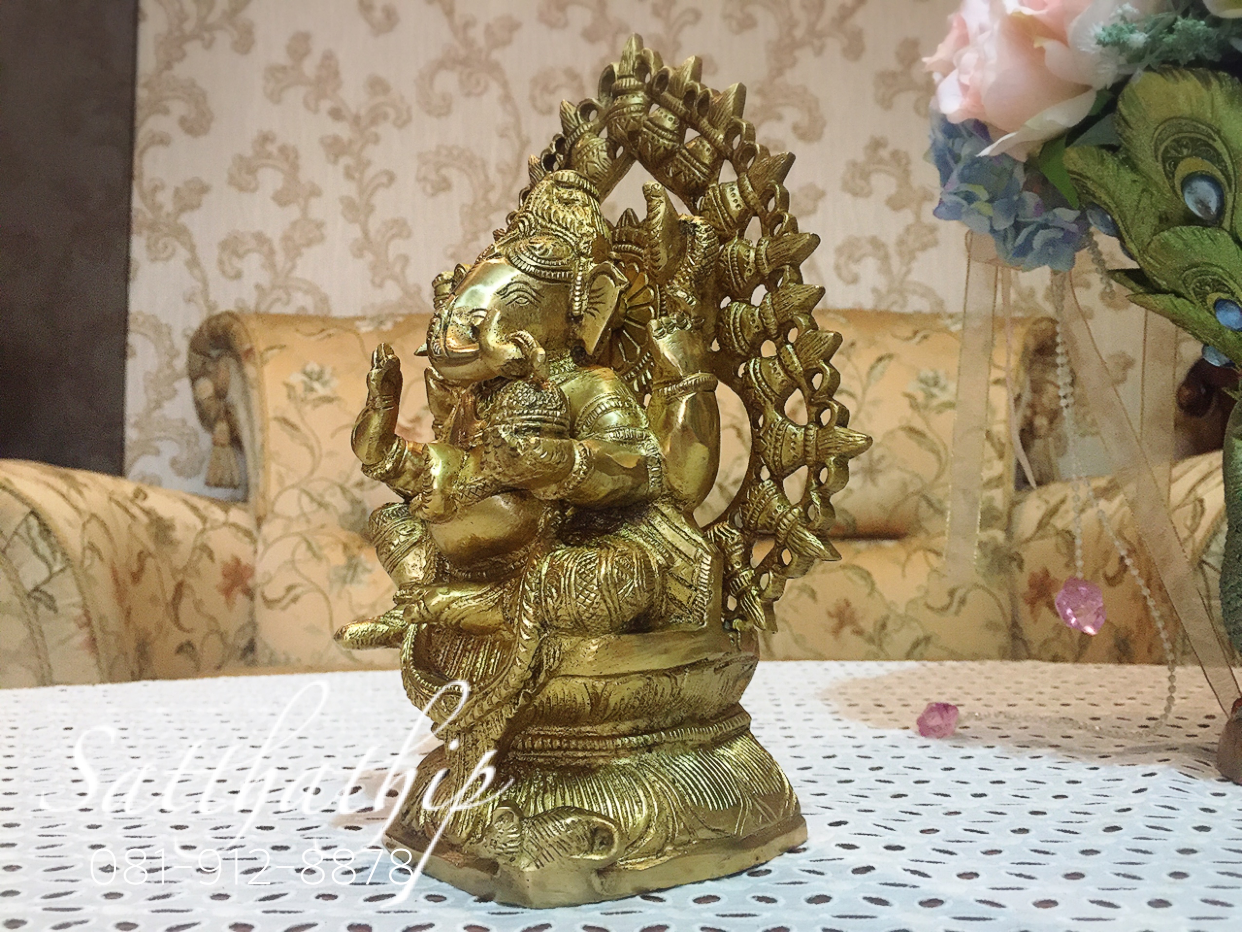 พระพิฆเนศปางพระรีนาโมจัน คณปติ (ทองเหลือง) ผลิตและนำเข้าจากอินเดีย - Ganesha: Lord of Success