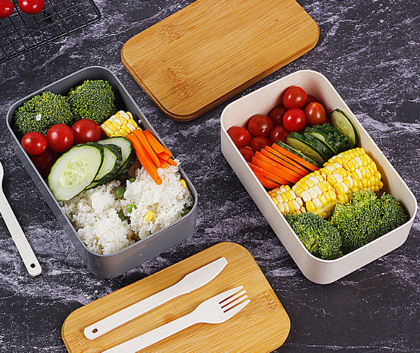 กล่องใส่ข้าว,กล่องพลาสติก,กล่องใส่อาหารพร้อมช้อนส้อมมีด