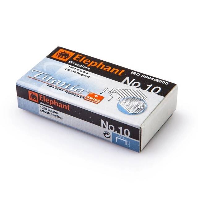 ลวดเย็บ ช้าง TITANIA 10 (แพ็ค24กล่อง)