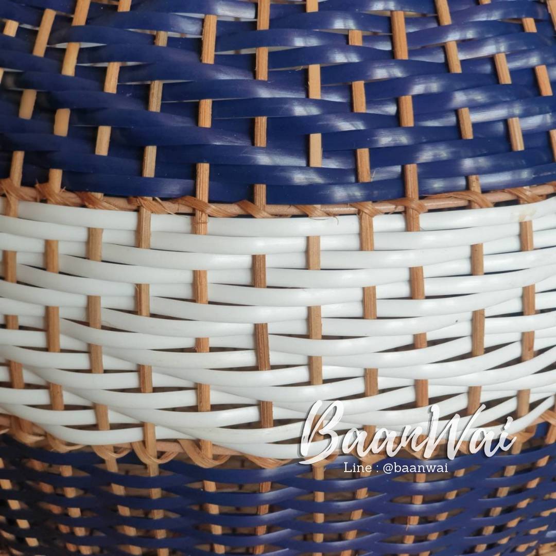 โคมไฟหวายเทียม ทรงน้ำเต้า ขนาด 45*45 cm