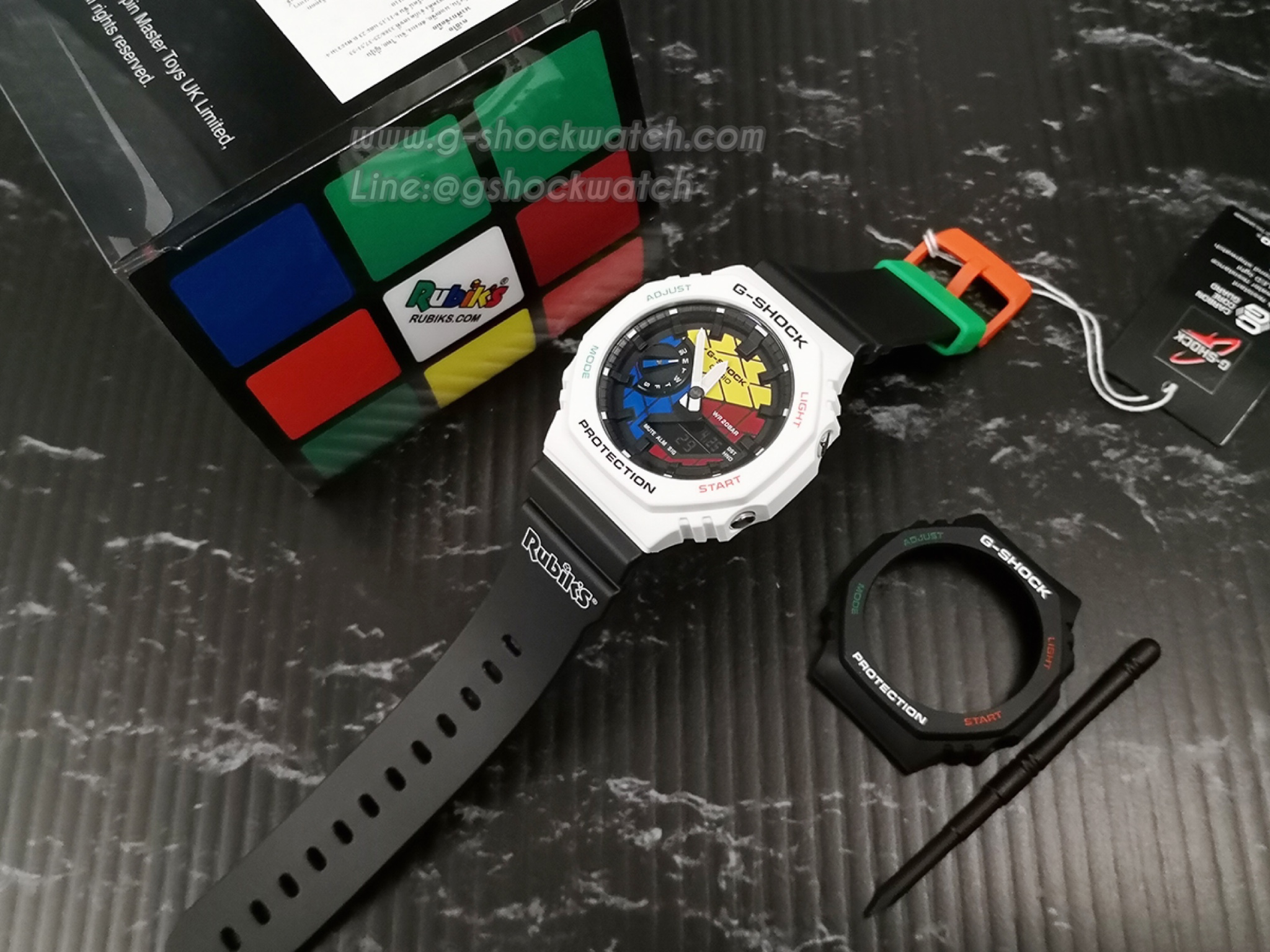 CASIO G-SHOCK นาฬิกาข้อมือ นาฬิกากันน้ำ นาฬิกาของแท้ ประกันศูนย์ CMG 1 ปี รุ่น GAE-2100RC-1A