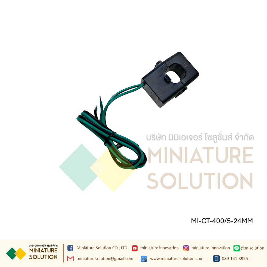 CT ขนาดเล็ก หม้อแปลงกระแสไฟฟ้า KT24/36/50 open current transformer 50/5A-2000/5A 0.5 class คอยล์หม้อแปลงกระแสไฟฟ้า SENSOR (400/5 : 24MM)