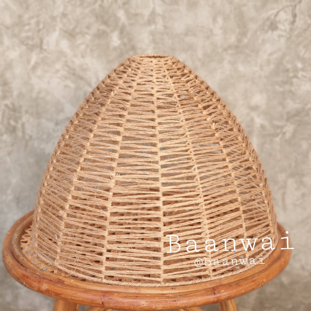 โคมไฟเชือก โครงเหล็ก สานแนวนอน 48 cm * สูง 37 cm