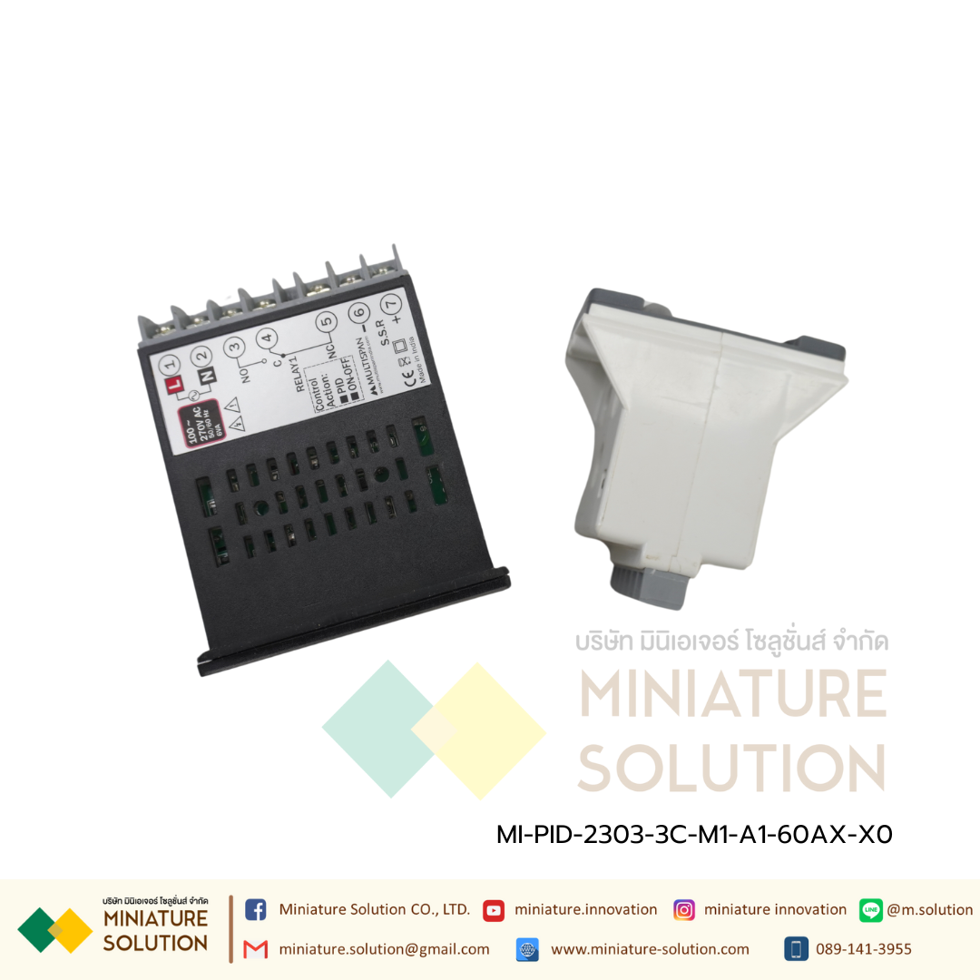 PID-2303-3C-M1-A1-60AX-X0 PIC Temperature Controller with Built In Ampere Indicator and RS-485 MODBUS Multispan