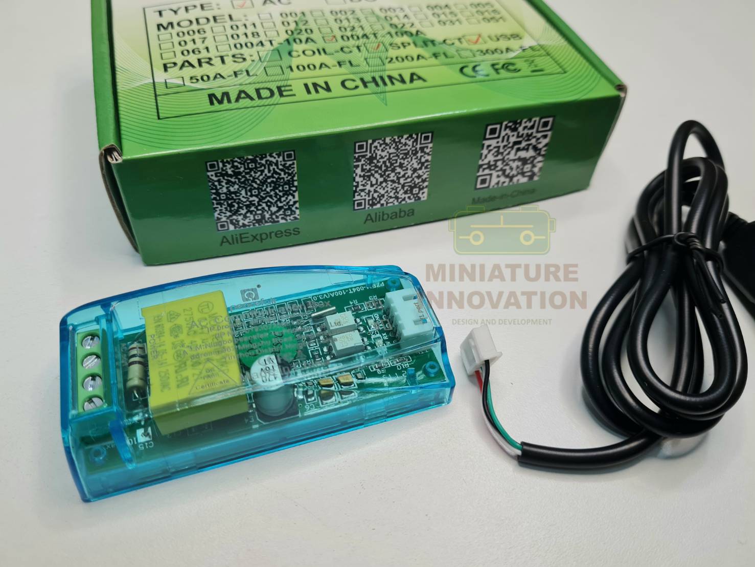 PZEM 004T เซนเซอร์วัดพลังงานไฟฟ้ามีเคสพร้อม CT 100 A | Digital Power meter