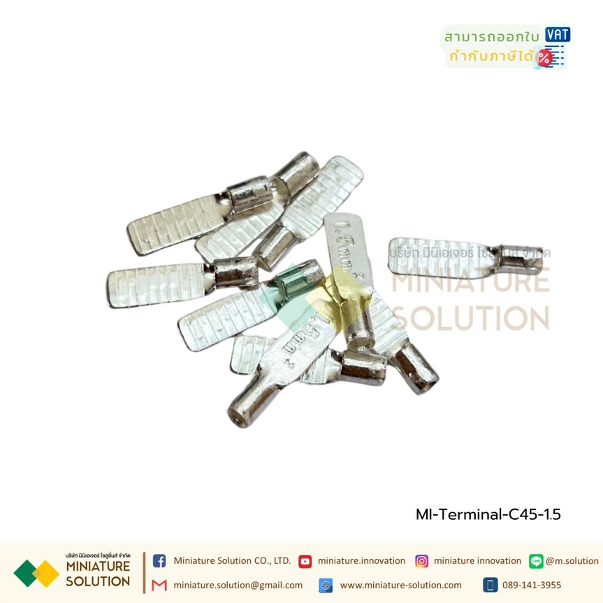 (10 ชิ้น/1 ชุด) หางปลาตรง แบบเปลือย หางปลาต่อเบรกเกอร์ C45-6/10/16/25/35/50/70 (C45-1.5)