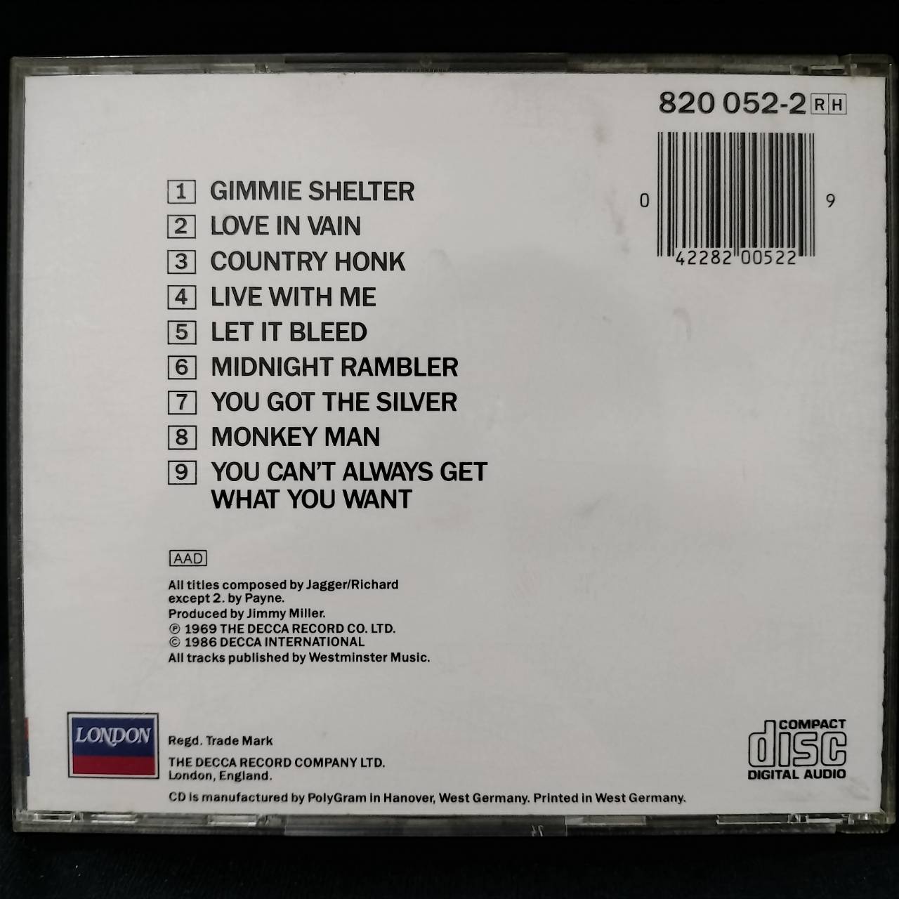 Rolling Stones – Let It Bleed / GERMANY / ปกมีจุดเหลือง / มีรอยบ้าง