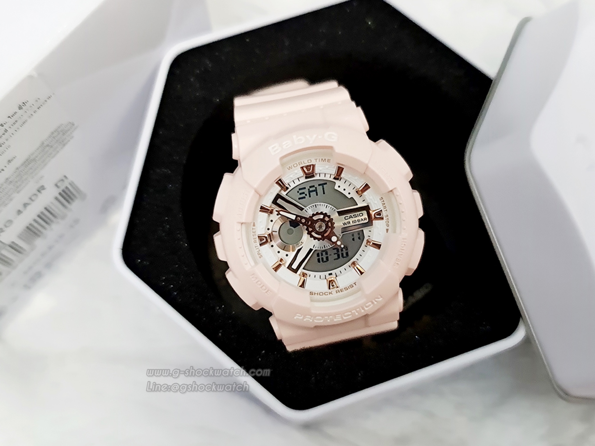 CASIO BABY-G นาฬิกาข้อมือ นาฬิกากันน้ำ นาฬิกาของแท้ ประกันศูนย์ CMG 1 ปี รุ่น BA-110RG-4A