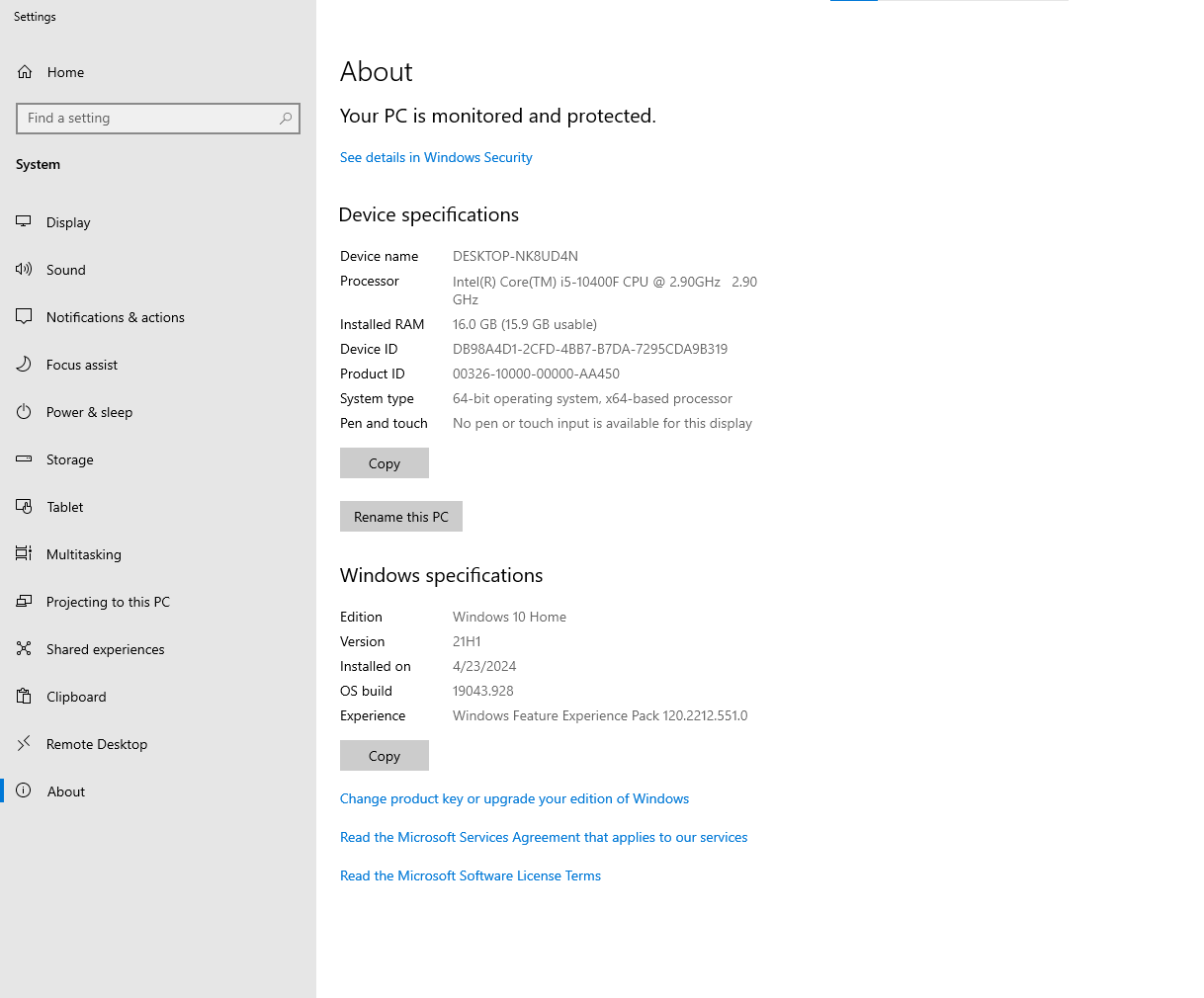 PC ประกอบ Intel Core i5-10400F / Ram 16 GB /NVIDIA GeForce GTX 1650