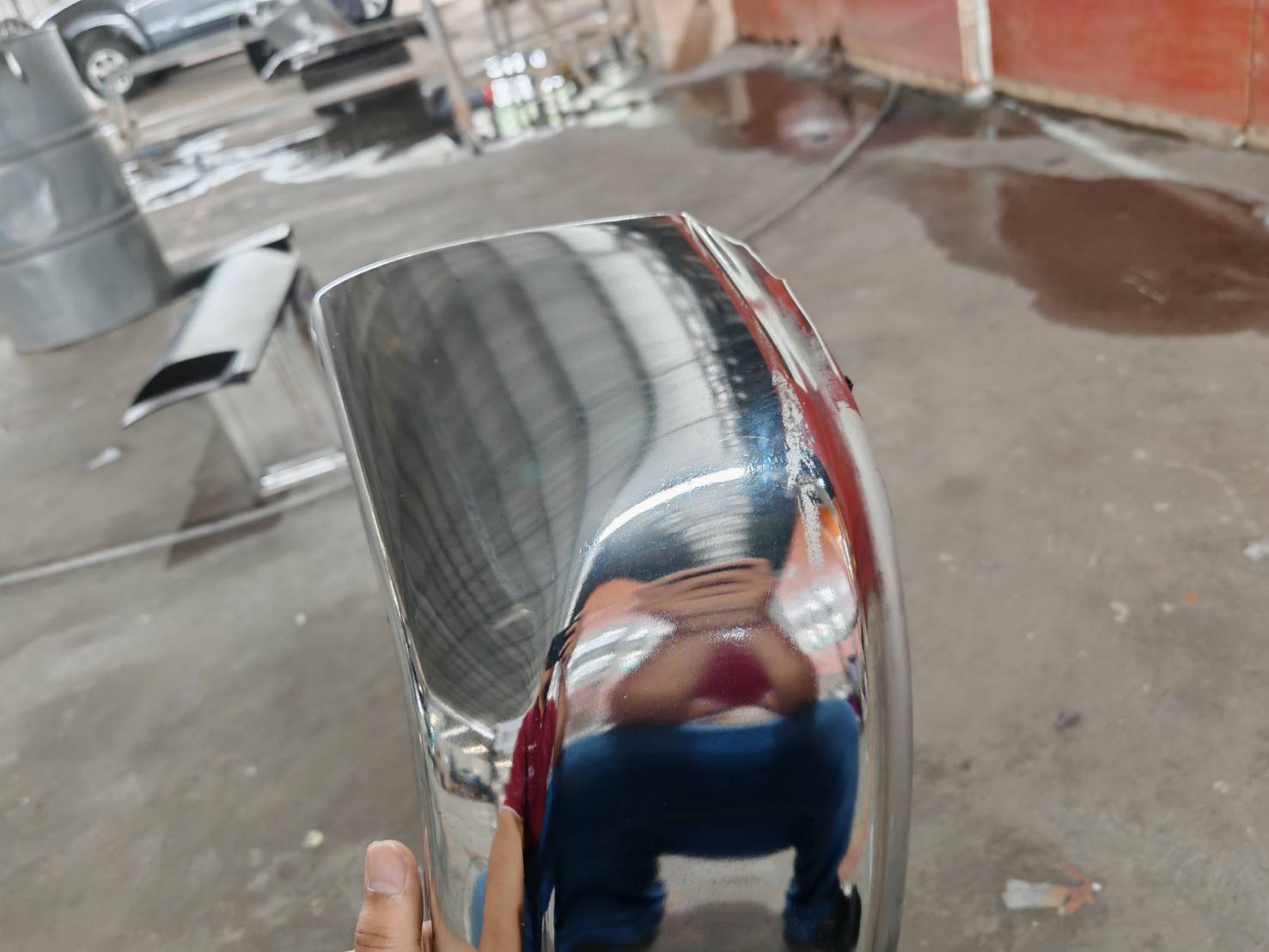 โครเมี่ยมกันชนเสริมหลัง L Toyota Revo 2015 แท้ถอด