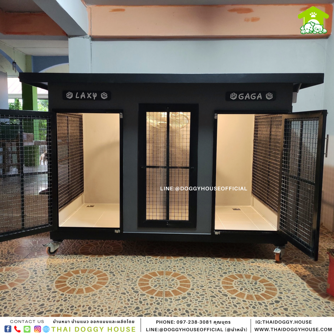 บ้านหมา 2 ประตู BOX STYLE