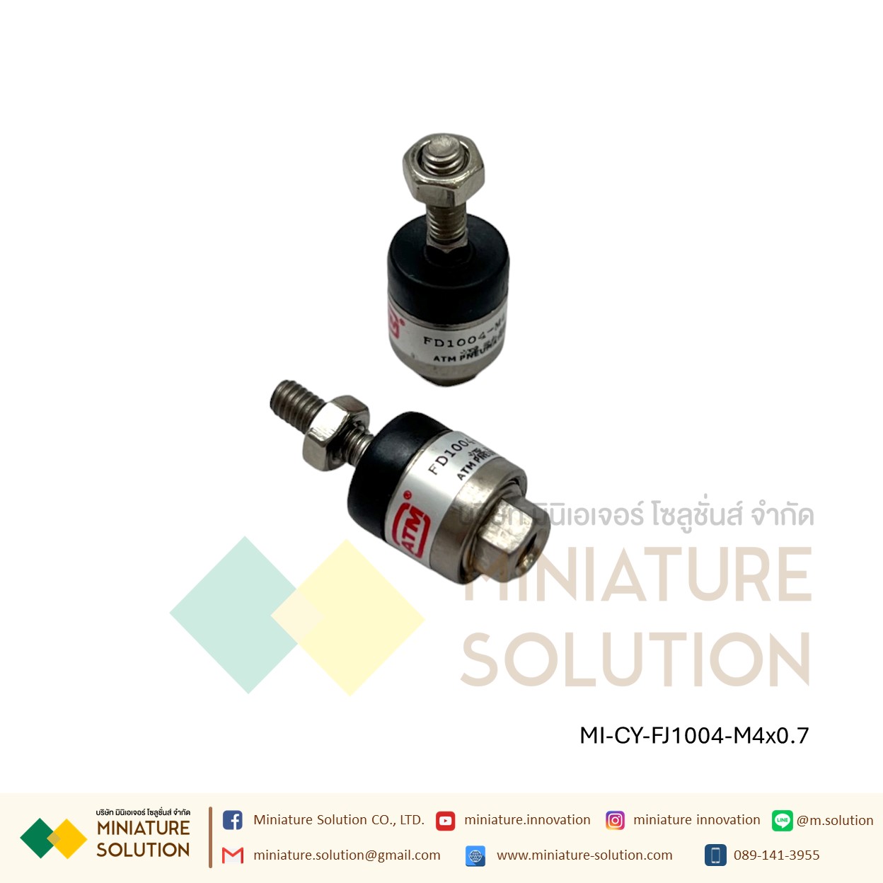 FJ10 JA FD Series- ข้อต่อปลายแกน โฟลดิ้งจ๊อย ข้อต่อกระบอกลม M3 M4 M5 M6 M8 M10 M12 M14