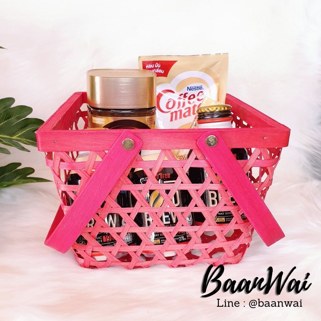 ชะลอมกระปุก ชะลอมปิ่นโตไม้ไผ่ ขนาด 8*7 นิ้ว