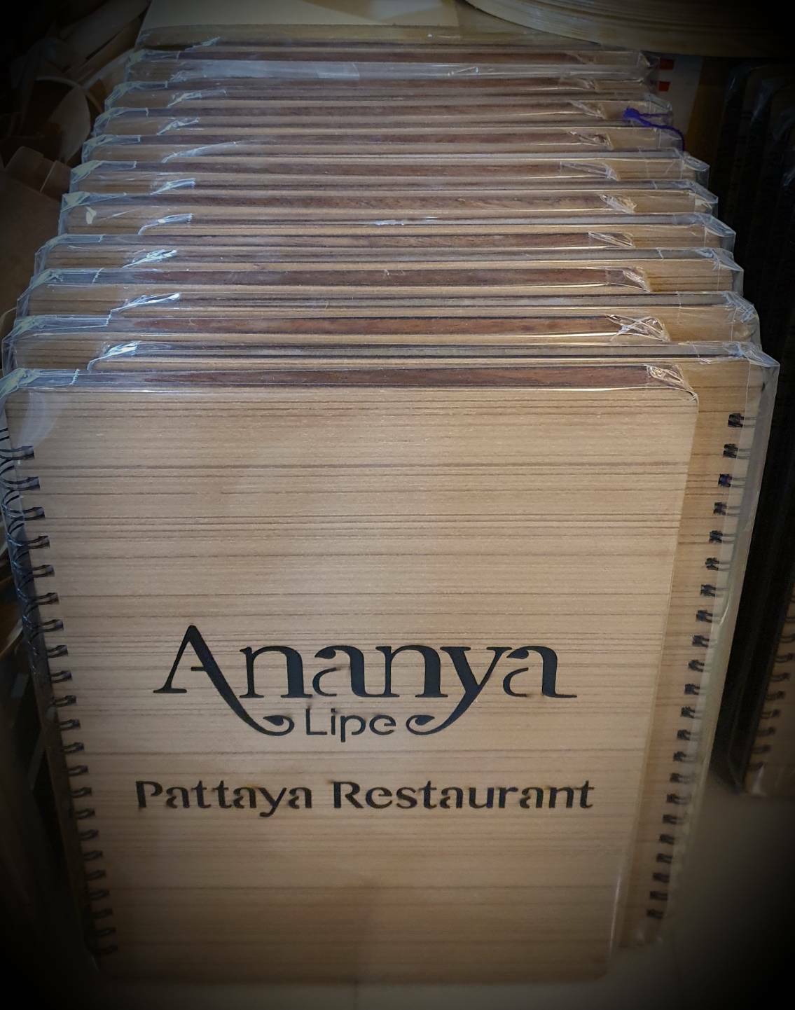 ปกเมนูไม้ แฟ้มไม้