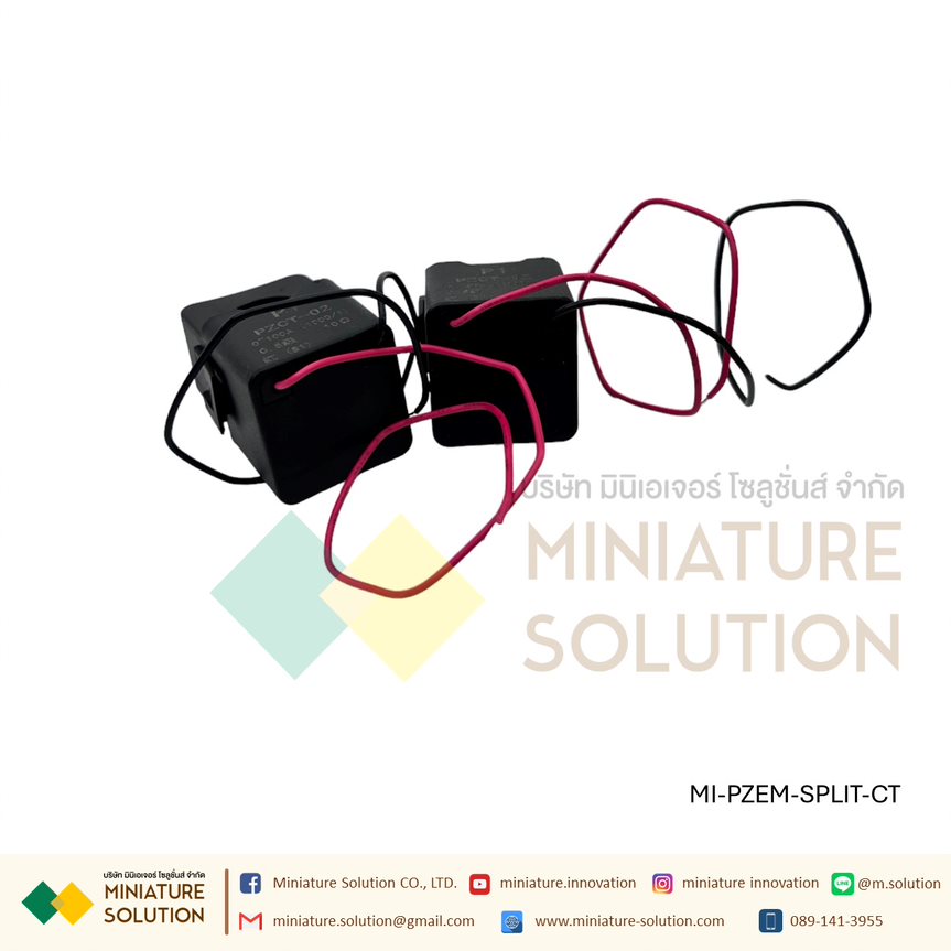 PZEM CT สี่เหลี่ยม แบบเปิด-ปิด ได้ (100A)