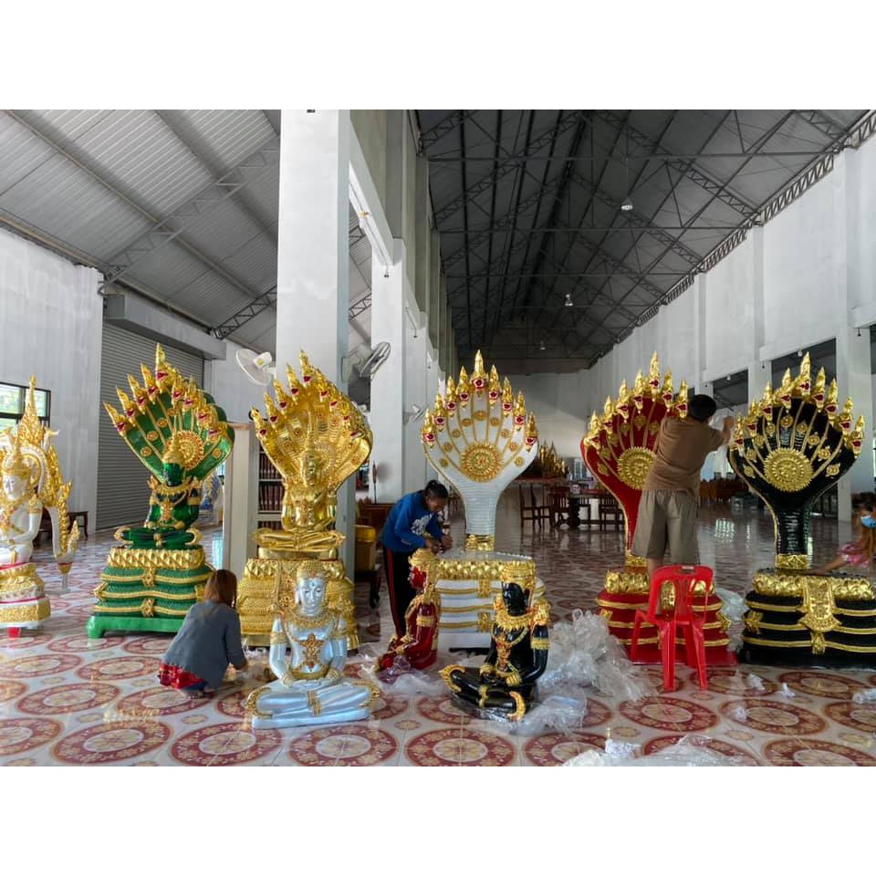 พระเเก้ว นาคปรก สูง 2เมตร 50 เนื้อเรซิ่นไฟเบอร์กลาส