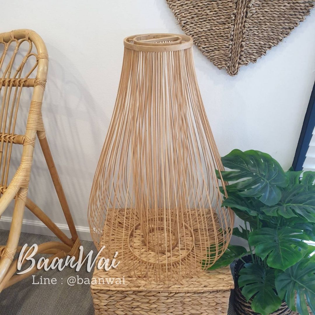 โคมไฟทรงหยดน้ำ โคมไฟ โคมไฟไม้ไผ่ โคมไฟตกแต่ง
