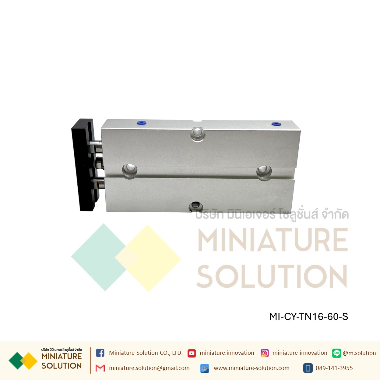 TN16 Series กระบอกสูบลมนิวเมติก 16 มม. กระบอกสูบเพลาคู่ pneumatic double rod double shaft cylinder M5X0.8 ก้านสูบคู่