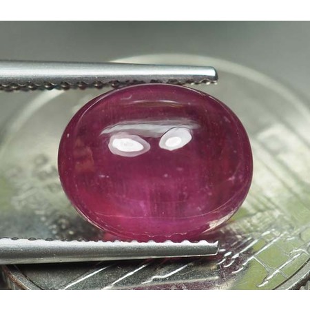 พลอยทับทิม (Ruby) 4.10 กะรัตสีแดง