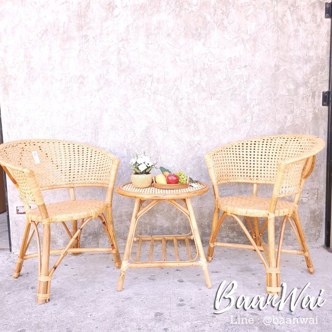 โต๊ะกลางหวาย โต๊ะกลางลายพิกุล โต๊ะนั่้งเล่น