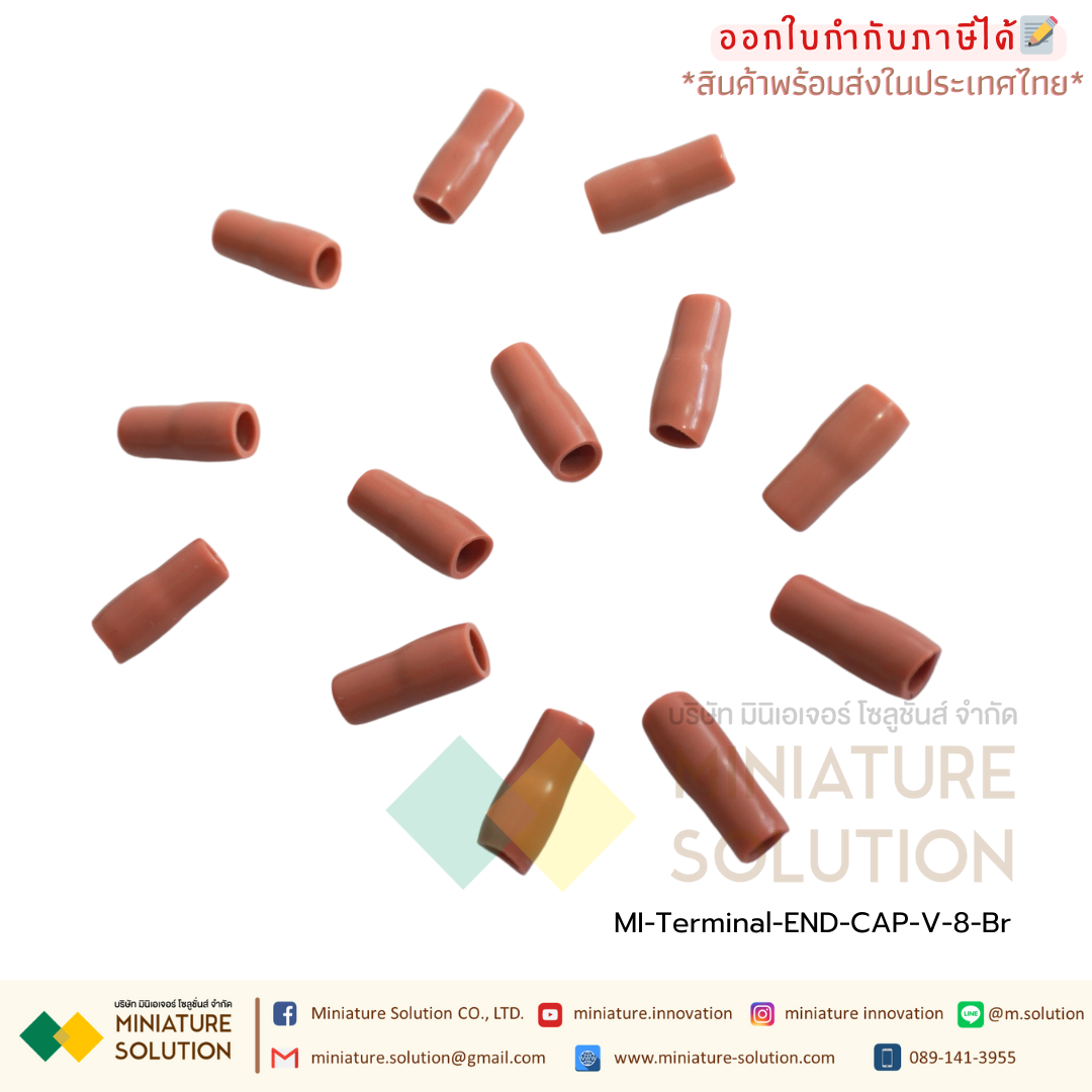 (100 ชิ้น/ถุง) ปลอกหุ้มหางปลา เบอร์ V001-V100 ใช้กับหางปลาเบอร์ 1.5 - 100 Sqmm WIRE END CAPS