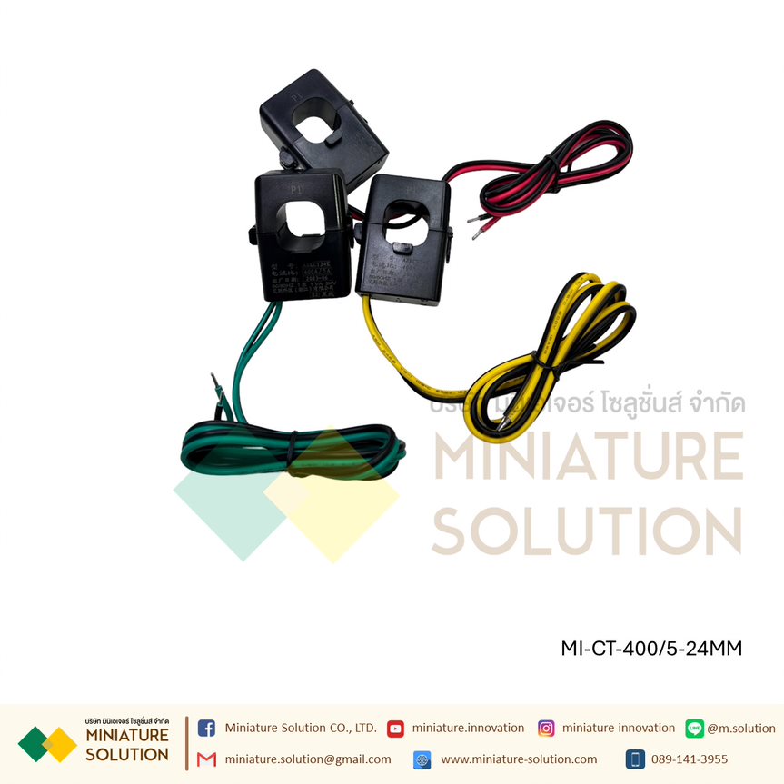 CT ขนาดเล็ก หม้อแปลงกระแสไฟฟ้า KT24/36/50 open current transformer 50/5A-2000/5A 0.5 class คอยล์หม้อแปลงกระแสไฟฟ้า SENSOR (400/5 : 24MM)