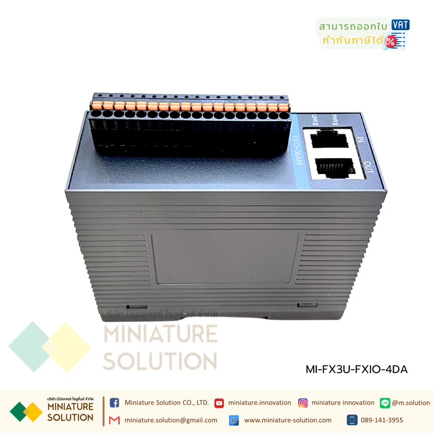 PLC FX3U ต่อขยาย FXIO-4DA Analog Input Port ETHERNET PLC แบบบาง