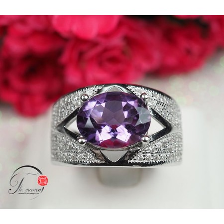 แหวนพลอยแอเมทิสต์ 3.55 กะรัต